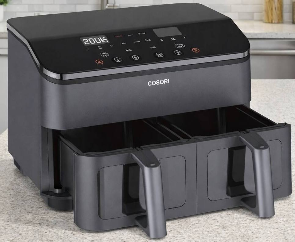 Cosori Airfryer CAF-R903-AEU: Beliebte Doppelkammer-Heißluftfritteuse bei Amazon über 20 Prozent günstiger